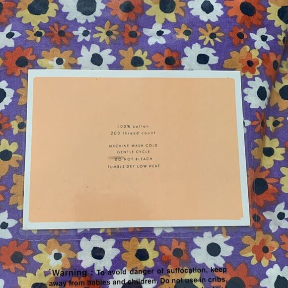 Pottery Barn Kids/Teen Little Miss Floral Percale 100% Cotton Twin Duvet Cover - Picture 7 of 17